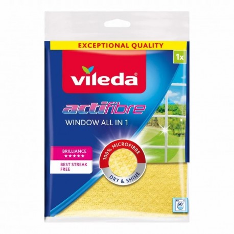 Ścierka okienna actifibre VILEDA - żółta
